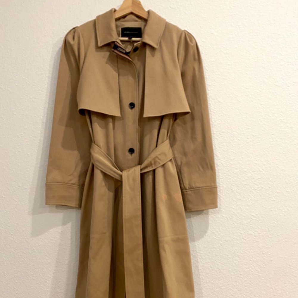 BCBG Maxazria Camel Trench Coat